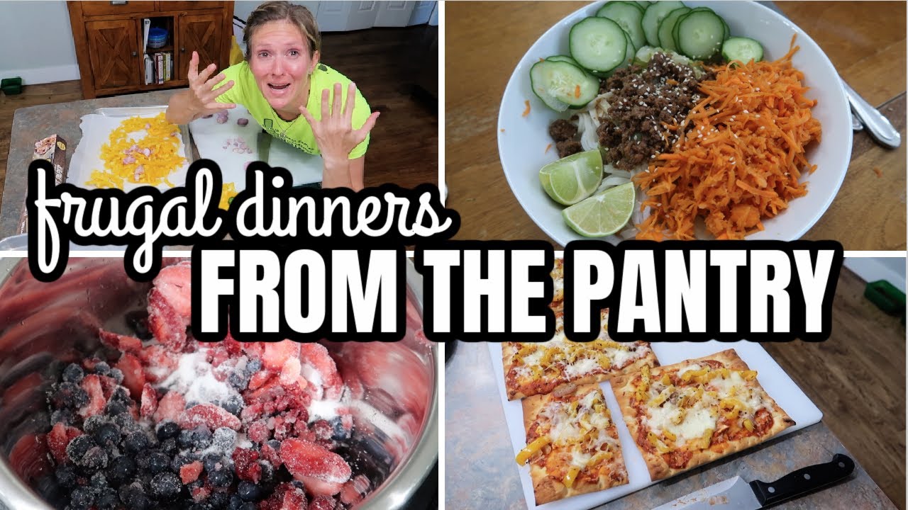 COOK WITH ME ON A BUDGET | WHAT'S FOR DINNER PANTRY CHALLENGE | VLOGUST #18