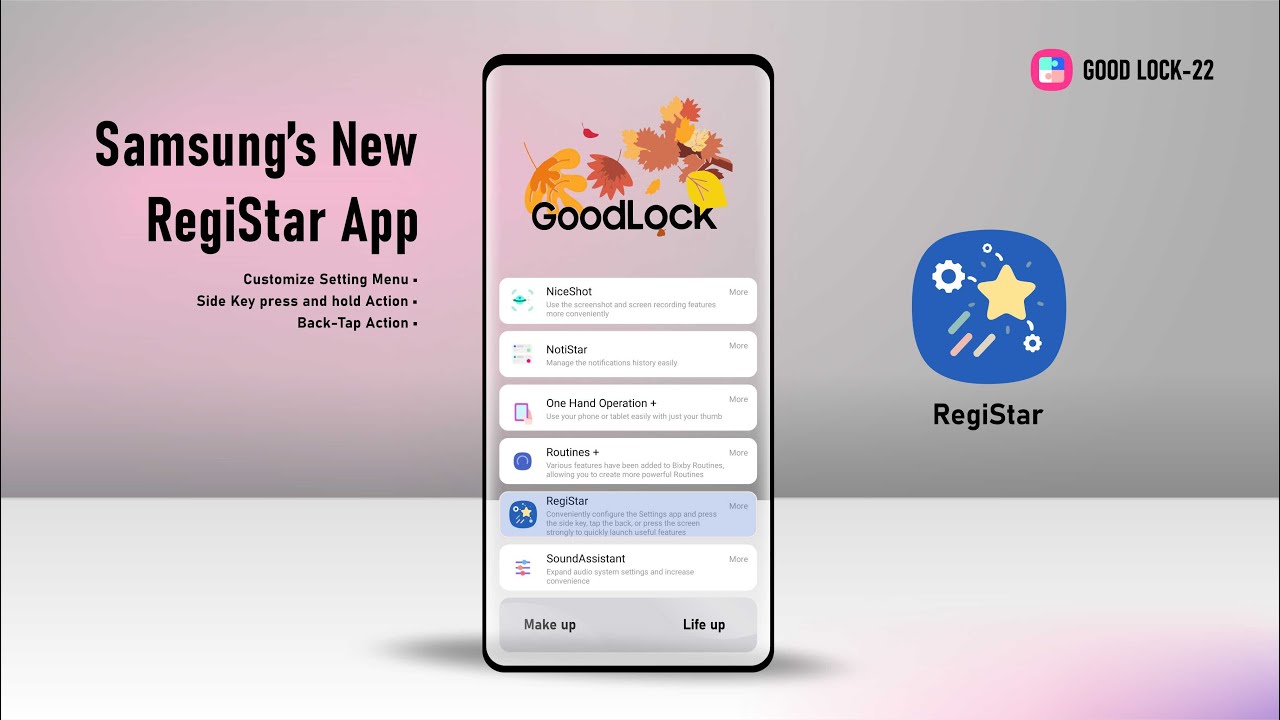 Samsung Good Lock | New RegiStar App | Customize Setting Menu