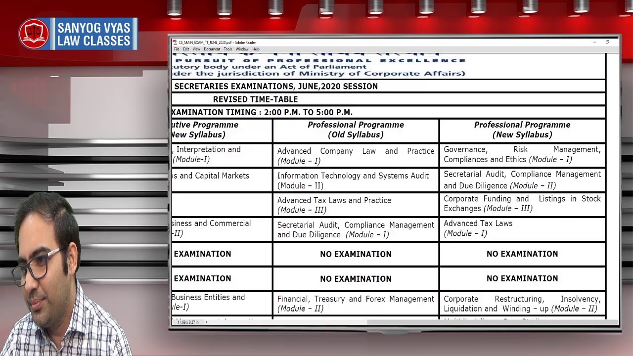 VERY IMPORTANT- POSTPONEMENT OF CS EXAMS