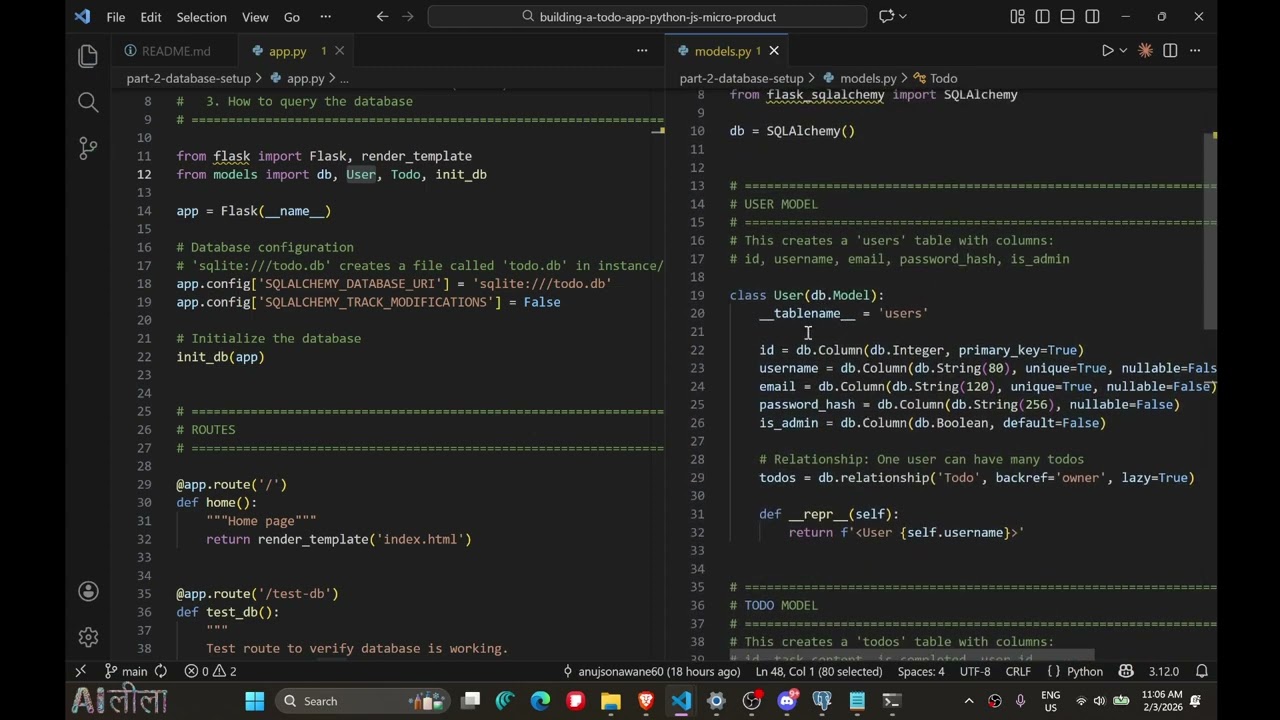 Database Design | Part 2 - Build a To-Do App from Scratch (Capstone) (Marathi)