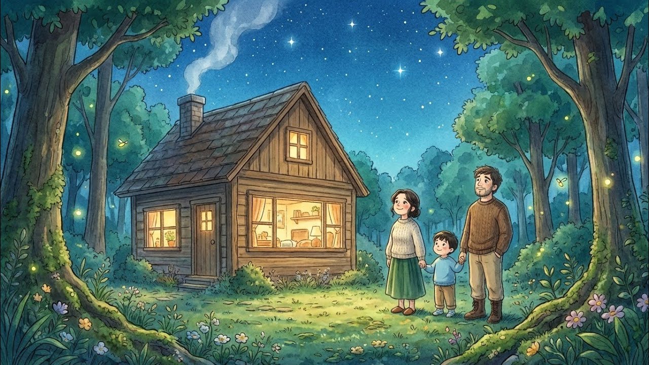 A Cozy Family Day in a Wooden House in the Forest | Ghibli style ASMR