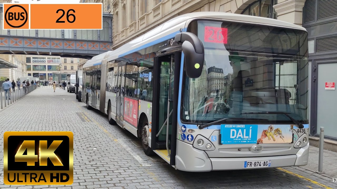 Bus 26 - Gare Saint-Lazare - Place Gambetta (service limité)