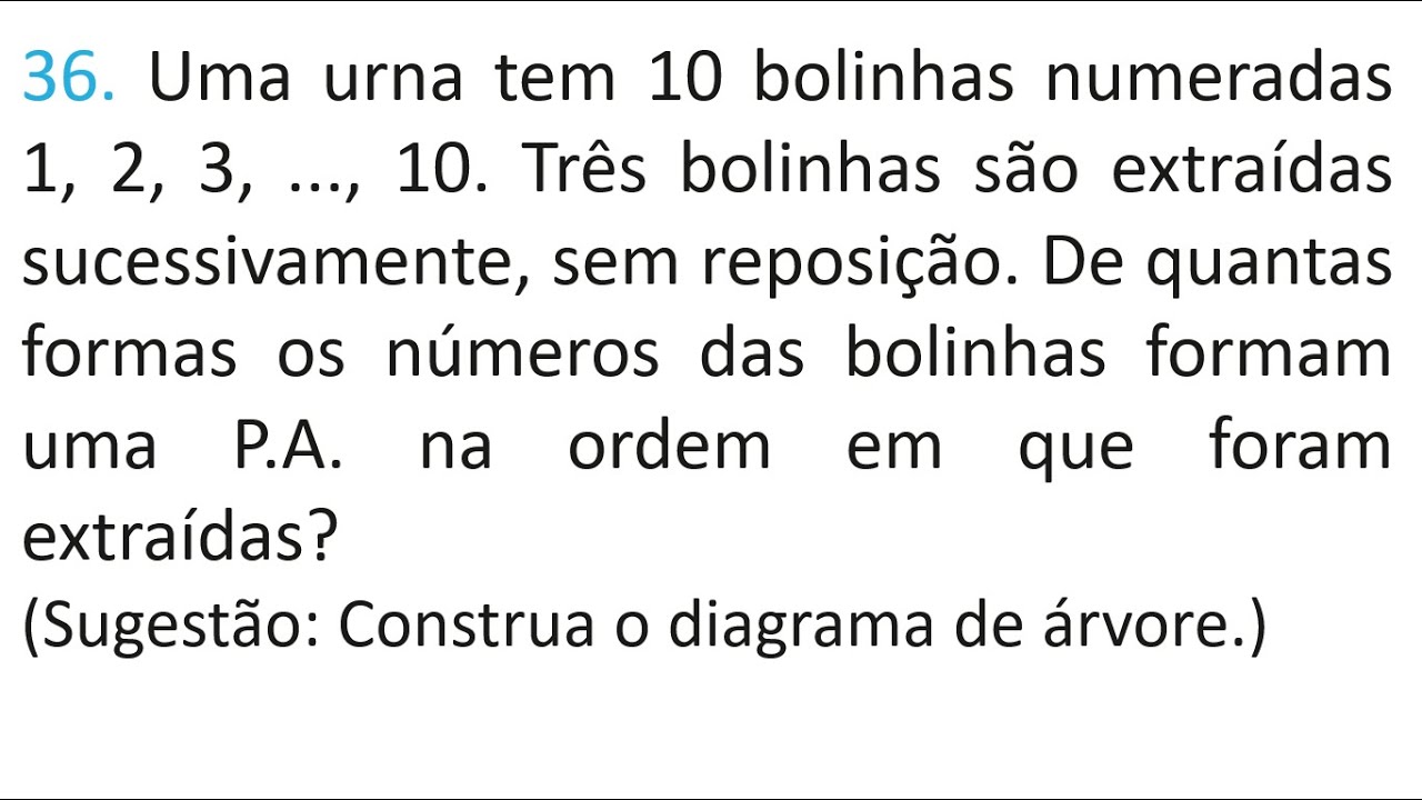 RESOLUÇÃO: QUESTÃO 36 | Princípio Fundamental da Contagem.