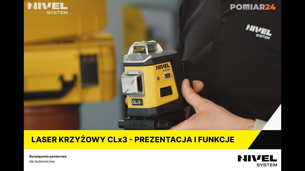 Prezentacja i objaśnienie funkcji - Laser krzyżowy serii CLx3 Nivel System