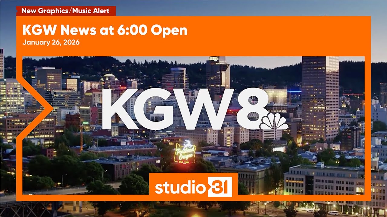 KGW News at 6:00 Open, 1/26/2026 (New Graphics/Music)