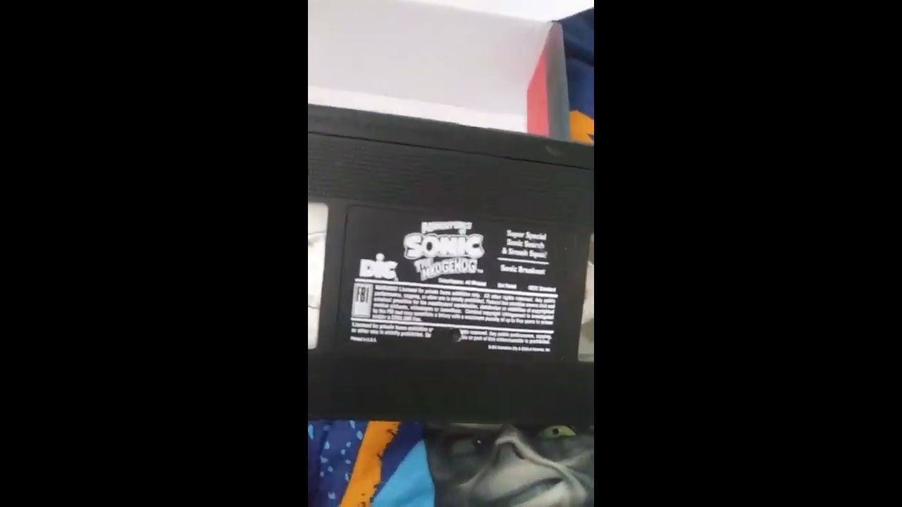 Luigi Destroys The Adventures of Sonic The Hedgehog VHS