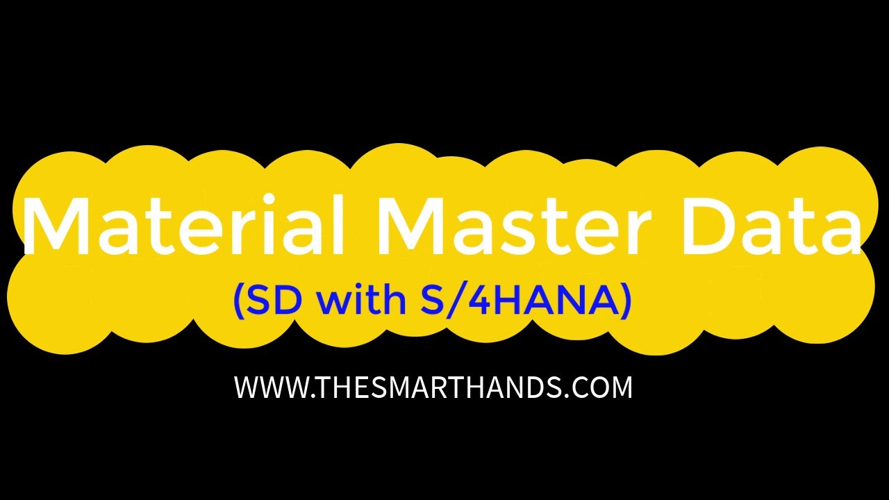 SAP S/4HANA SD Training -  Material Master Data | SAP S4 HANA SD Videos