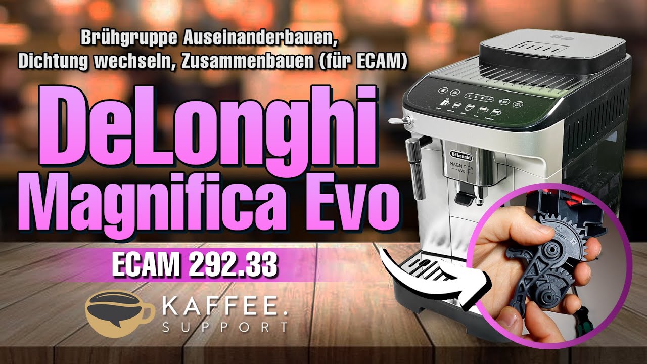 DeLonghi Magnifica Evo Brühgruppe Auseinanderbauen, Dichtung wechseln, Zusammenbauen (für ECAM)