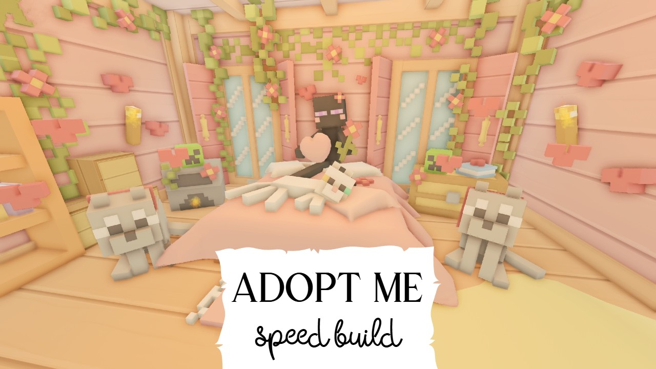 Быстрое строительство дома в Minecraft ко Дню святого Валентина 💖 Roblox Adopt Me!