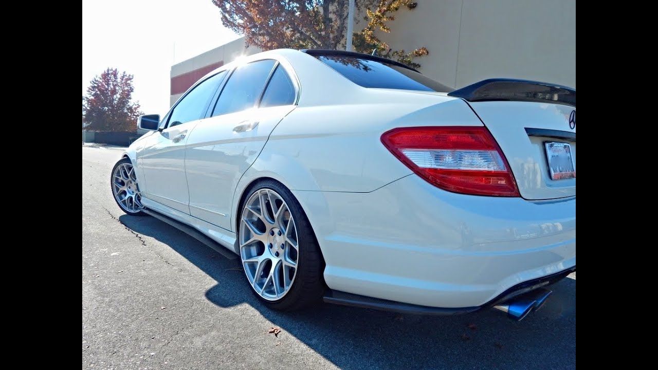 Mercedes C300 Lowered on H&R + AeroFlowDynamics Side splitters Walkaround