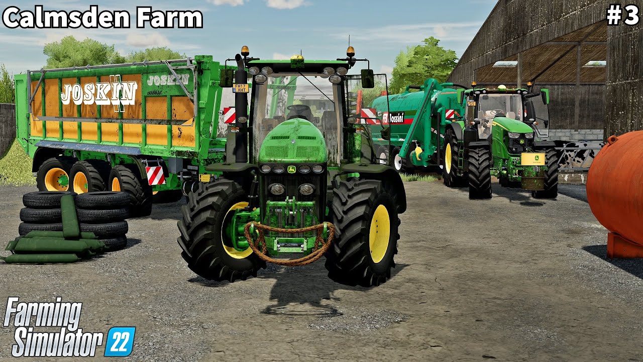 Fertilizing Grass Field With Slurry & Silage From Grass│Calmsden│FS 22│Timelapse#3