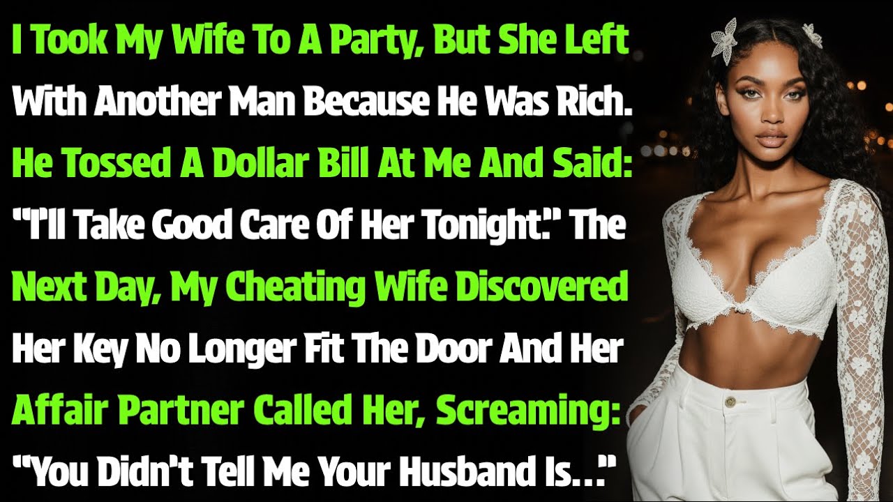 I Took My Wife To A Party, But She Left With Another Man Because He Was Rich. He Tossed A Dollar...