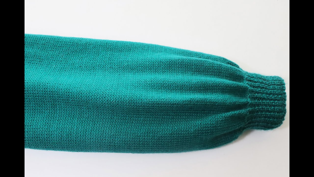 How to make a sweater sleeve on the knitting machine step by step