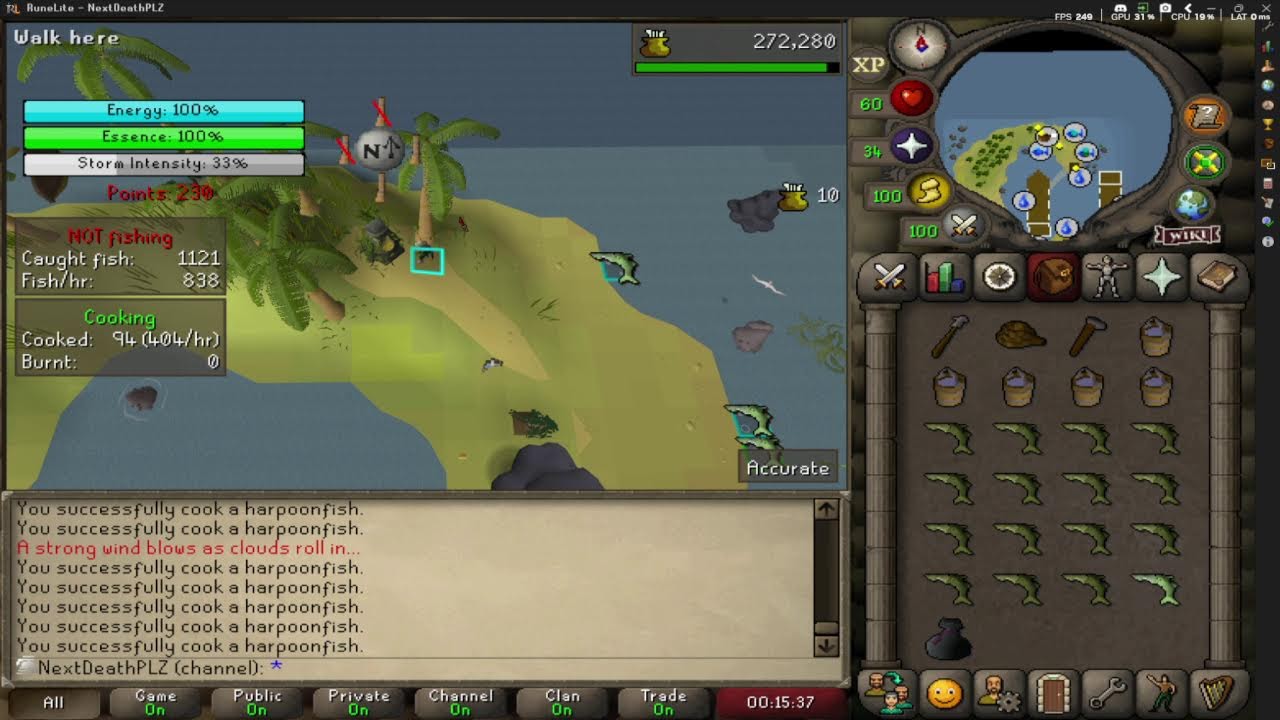 OSRS UIM Temp Till 82 Fishing