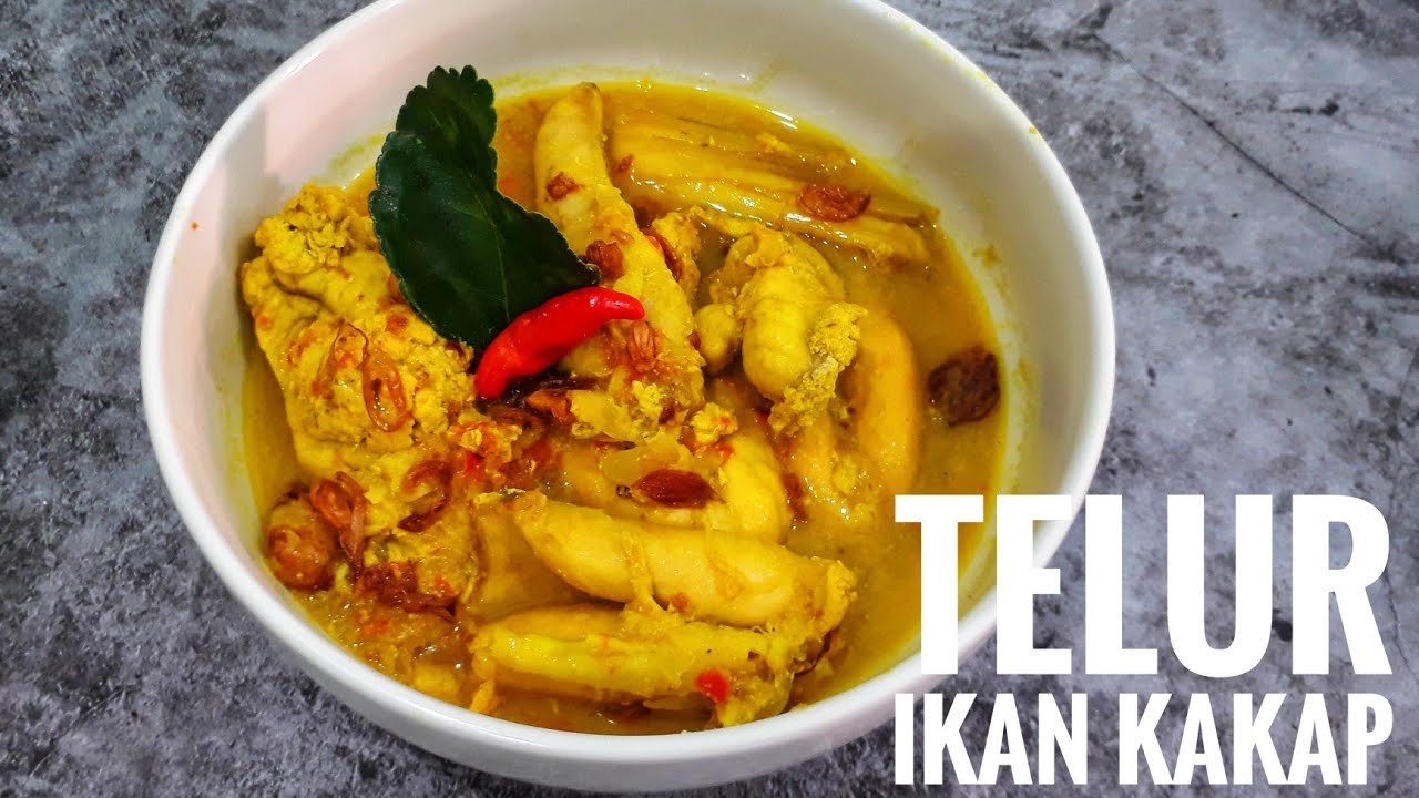 TELUR IKAN KAKAP DIMASAK TUMIS KUNING JUARA #telurikan #kakapmerah #kakapputih