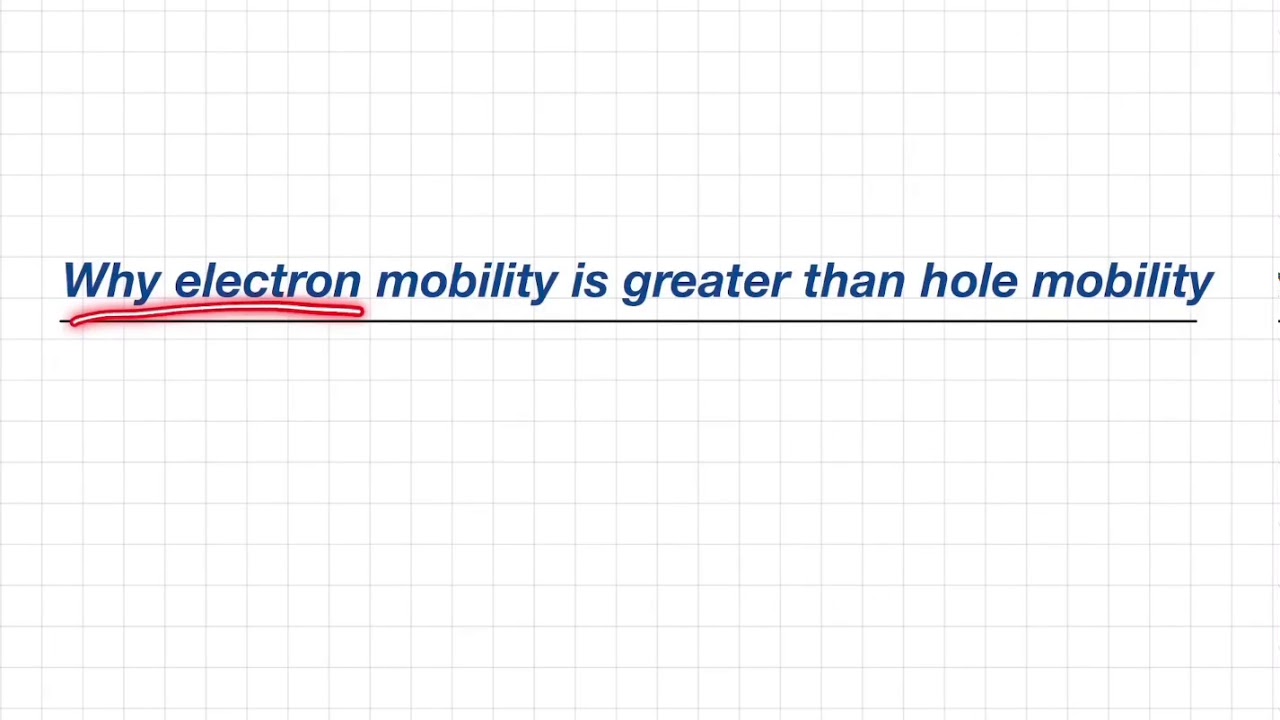 Why Electron Mobility Is Greater Than Hole Mobility | Basics Of Semiconductors