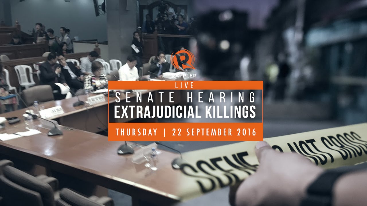 LIVE: Senate hearing on extrajudicial killings, 22 September 2016
