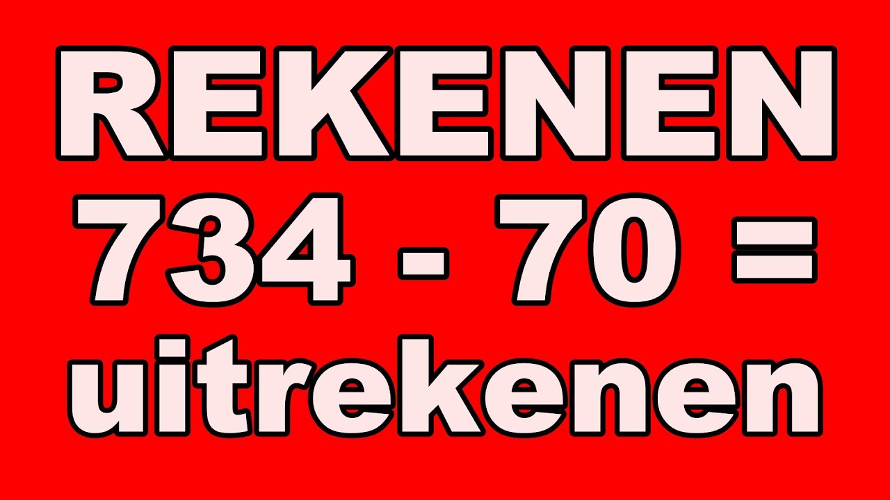 MINSOMMEN T/M 1000 - REKENEN met meester RIchard