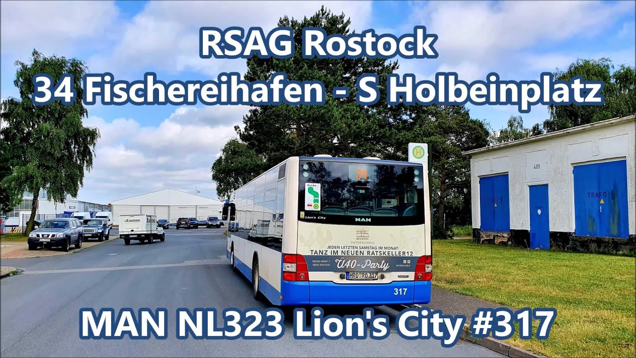 RSAG Rostock - MAN NL323 Lion's City #317, Linie 34