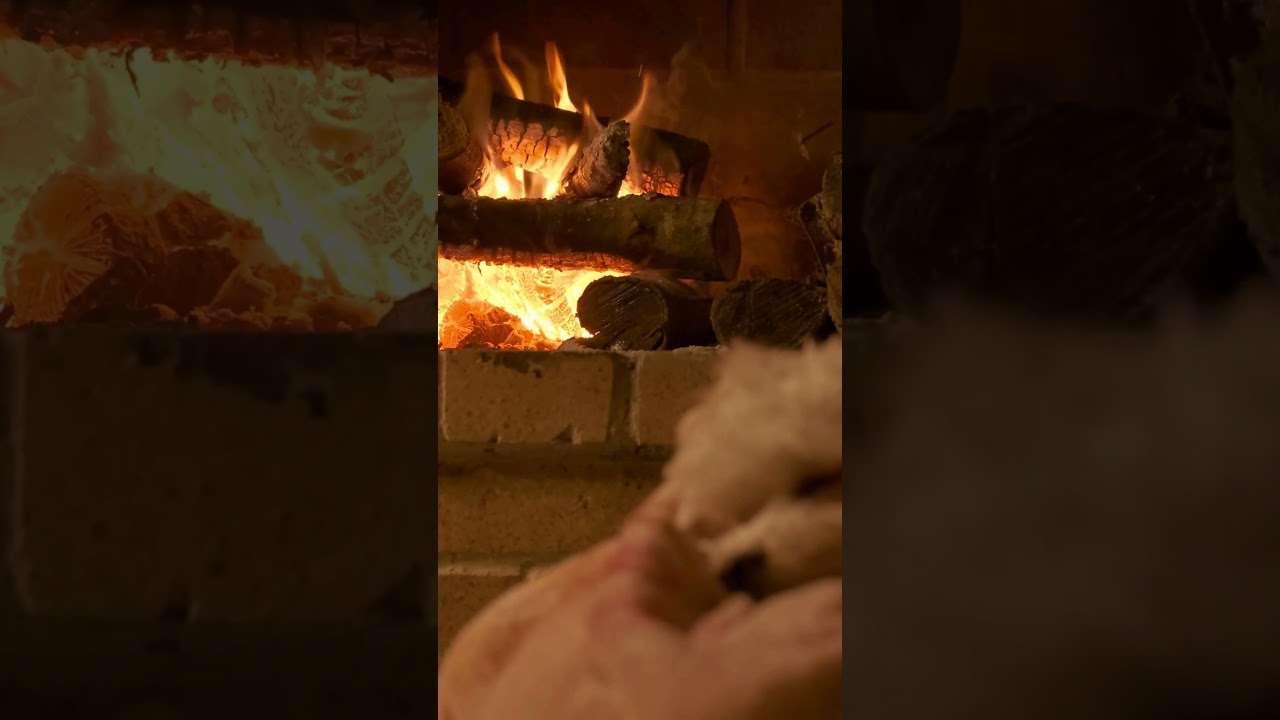 Real Fireplace – 8 Hours | Overnight Sleep, Crackling Fire Sounds, No Music (4K) 