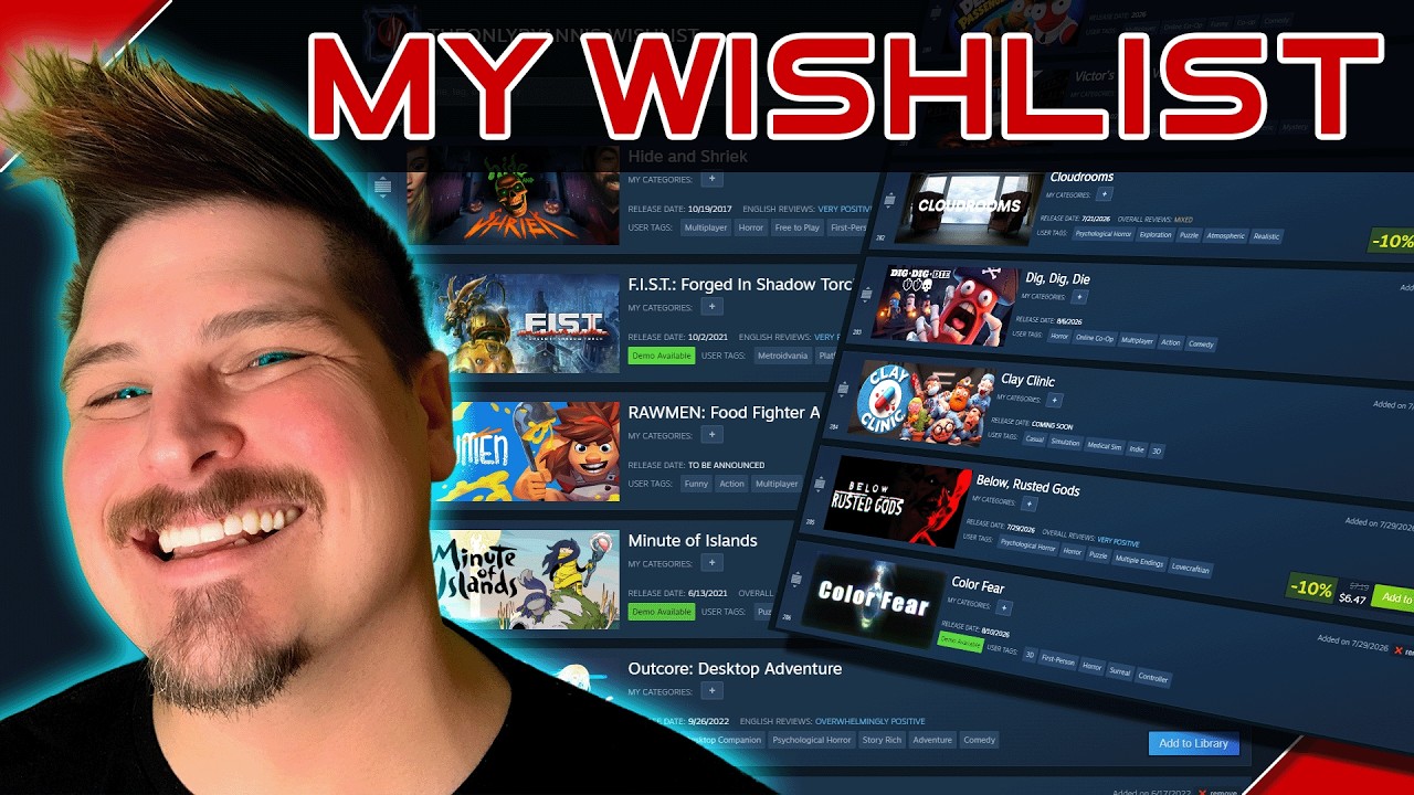 STEAM WISHLIST ➤ More AMAZING Indie Games I Accidently Found!