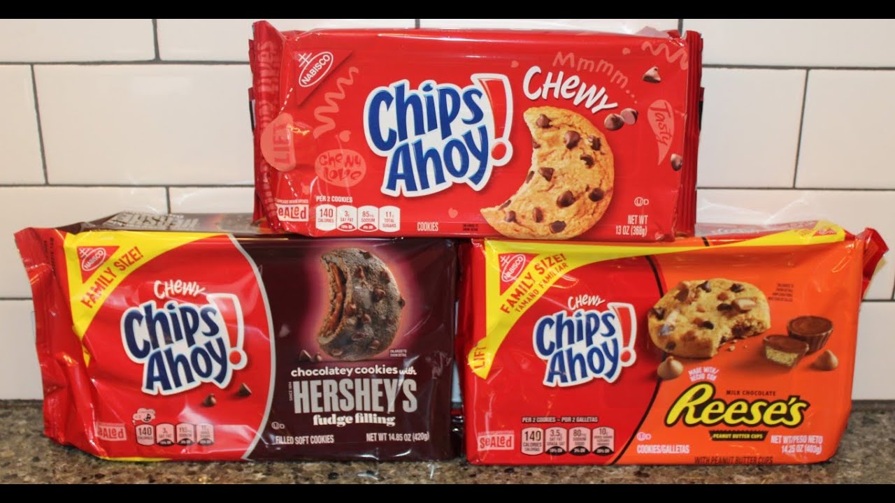 Chips Ahoy! Cookies Chewy, Chocolatey Cookies w/ Hershey’s Fudge Filling, Reese’s Peanut Butter Cups