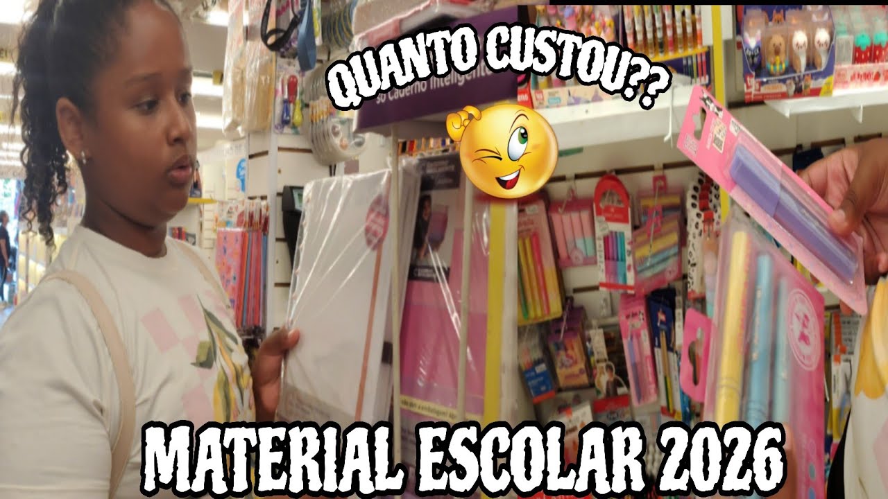 COMPRANDO O MATERIAL ESCOLAR 2026 DA MINHA FILHA