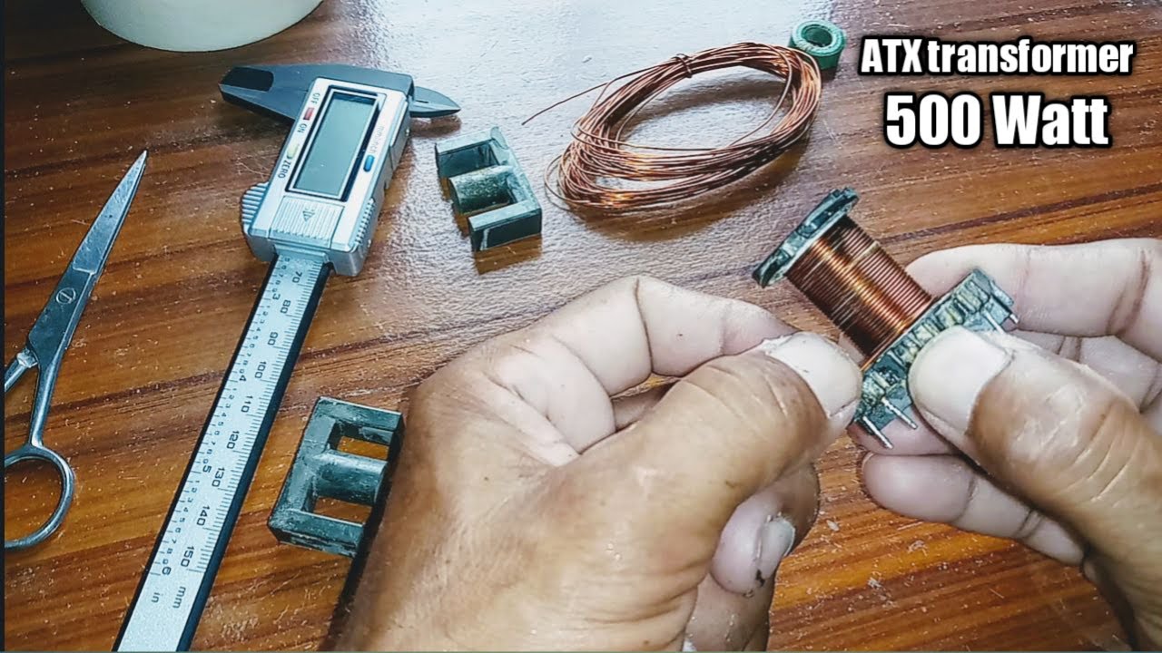 How to rewind atx transformer for 500watt inverter part(1)