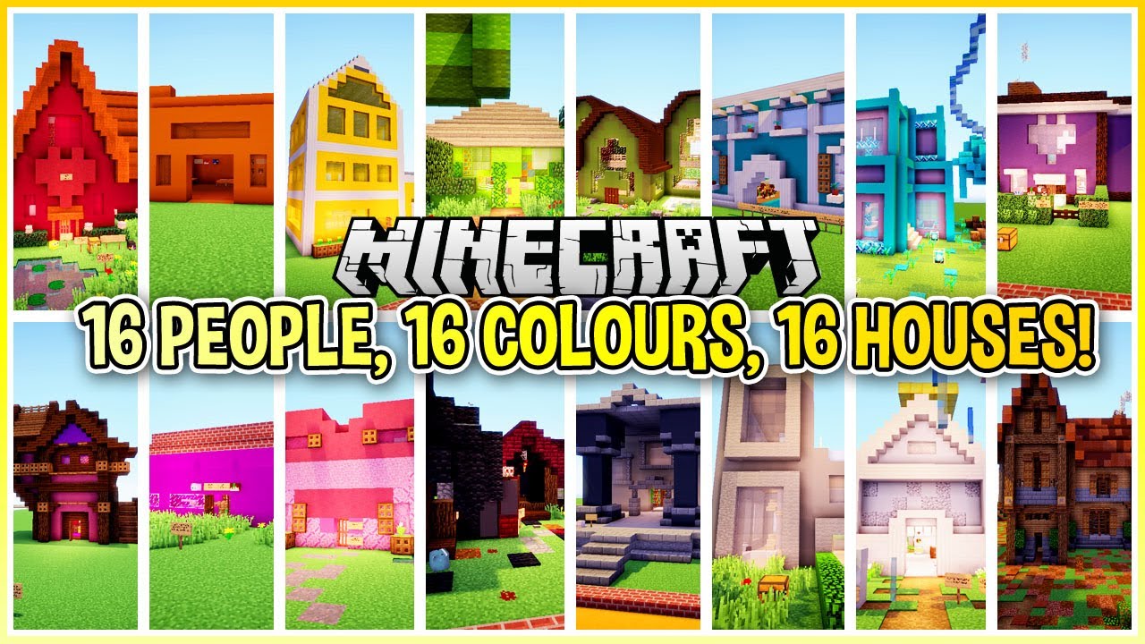 I Got 16 People to Build me a House for Every Minecraft Colour!