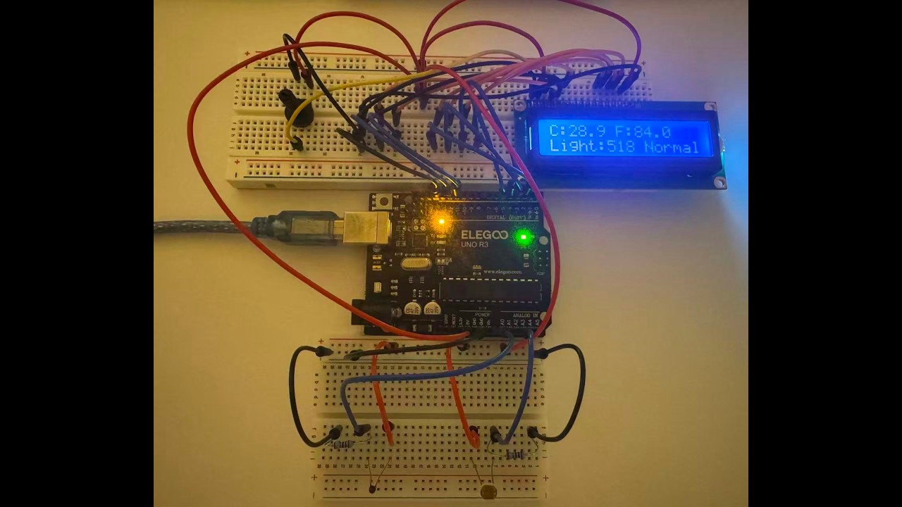 Arduino UNO R3 | Analog Sensors with LCD1602 | Beginner Friendly