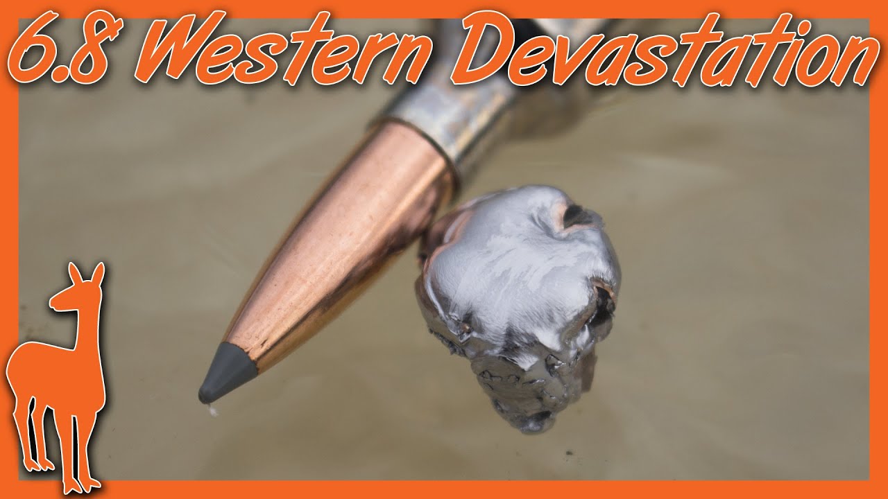 6.8 Western Ballistic Gel Extended Cut — 200 ярдов