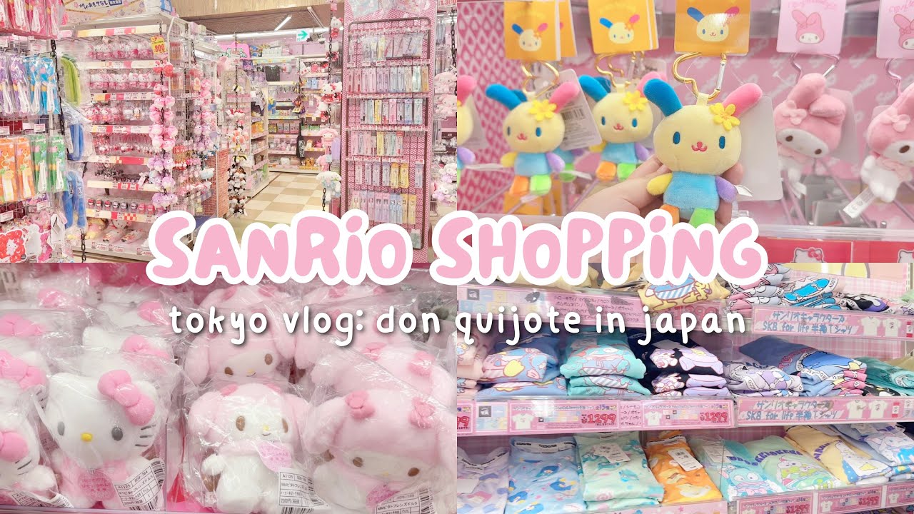 tokyo vlog 🌸 sanrio shopping at don quijote, ikebukuro: clothes, plushies & more