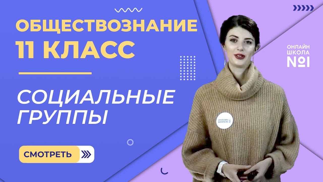 Видеоурок 12. Часть 2. Социальные группы. Обществознание 11 класс