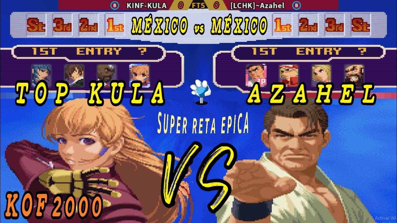 TOP KULA en KOF 2000 Contra un MAESTRO que APLICA COMBOS 100% Striker😬:RETO CON REVANCHA INCLUIDA