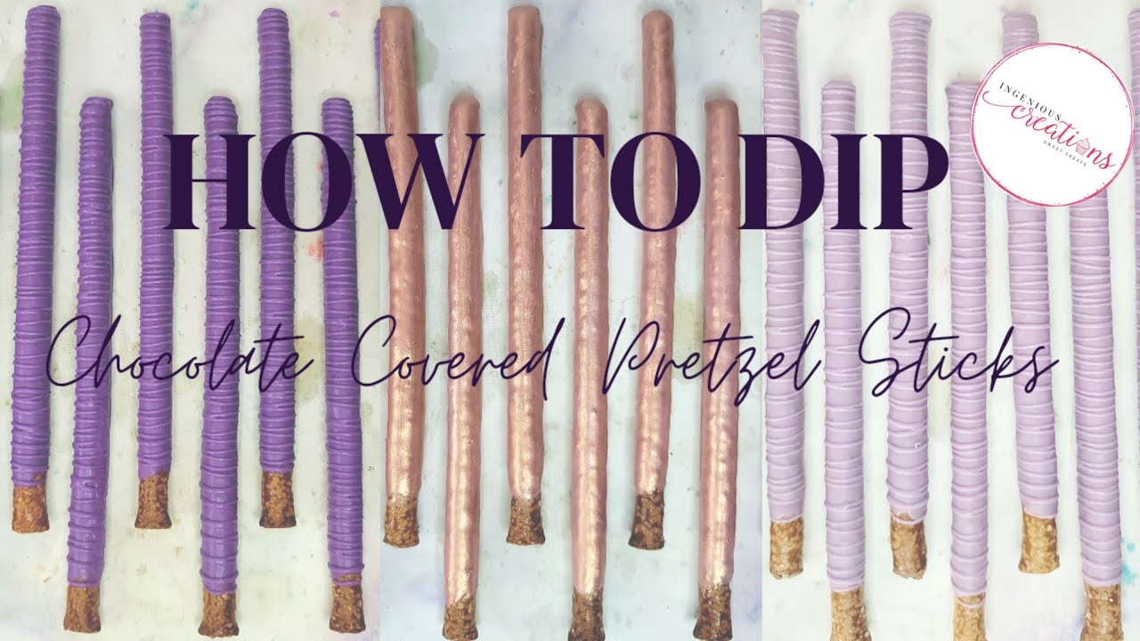 How To Dip Chocolate Covered Pretzel Sticks #ingeniouscreations #caketutorial #chocolatecoveredtreat
