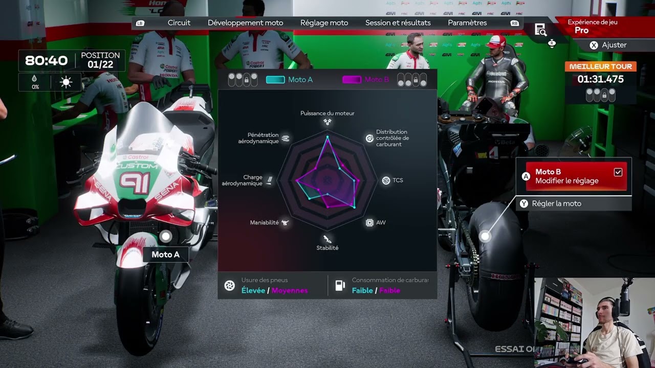 Test avec la Honda à Buriram !