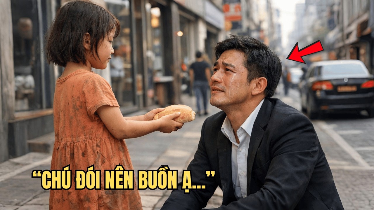 Cô Bé Nghèo Cho Tỷ Phú Đang Khóc Phần Ăn Duy Nhất Của Mình — Sự Thật Sau Đó Khiến Ông Gục Ngã…