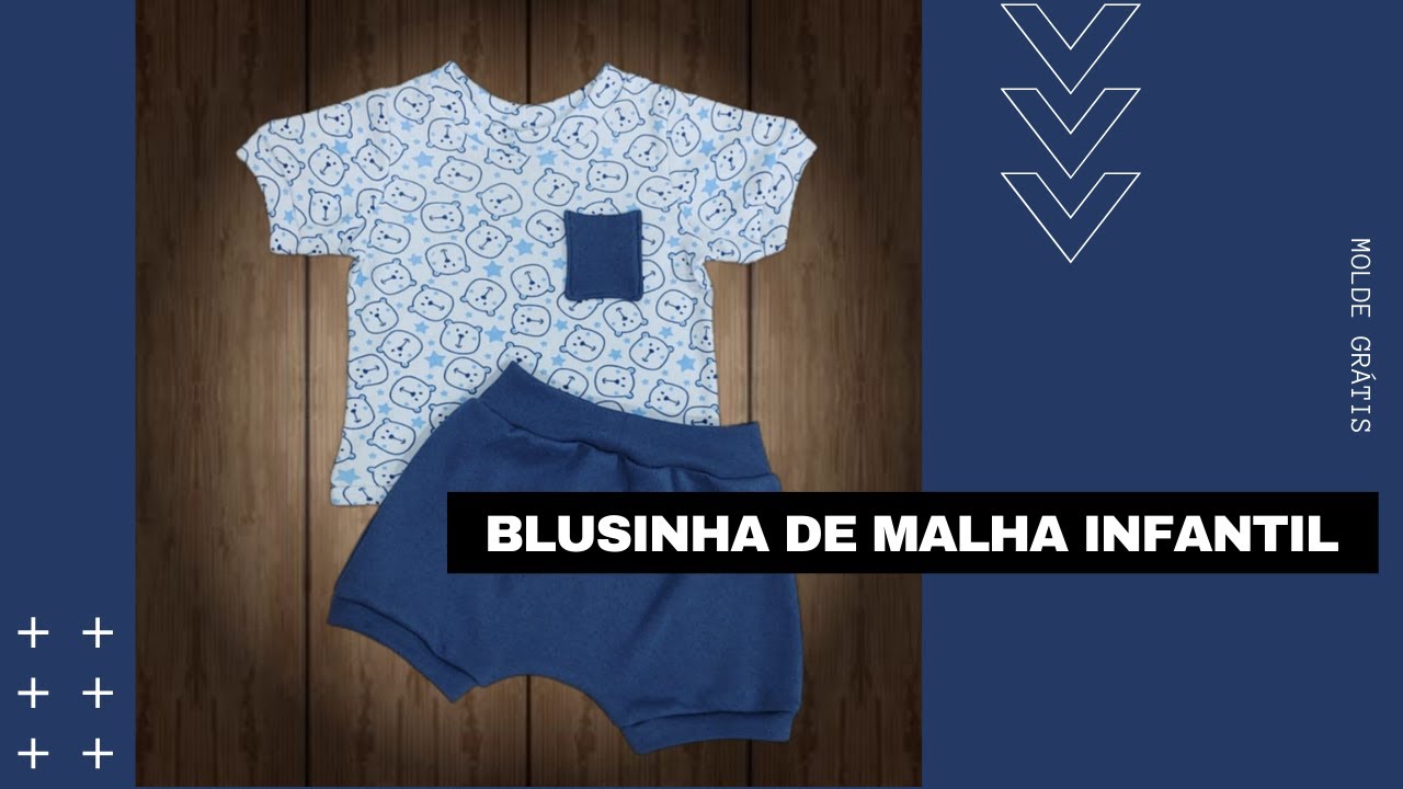 Costura Infantil-Blusinha de Malha Infantil #MoldeGratis #PatronesGratis #Freepattern