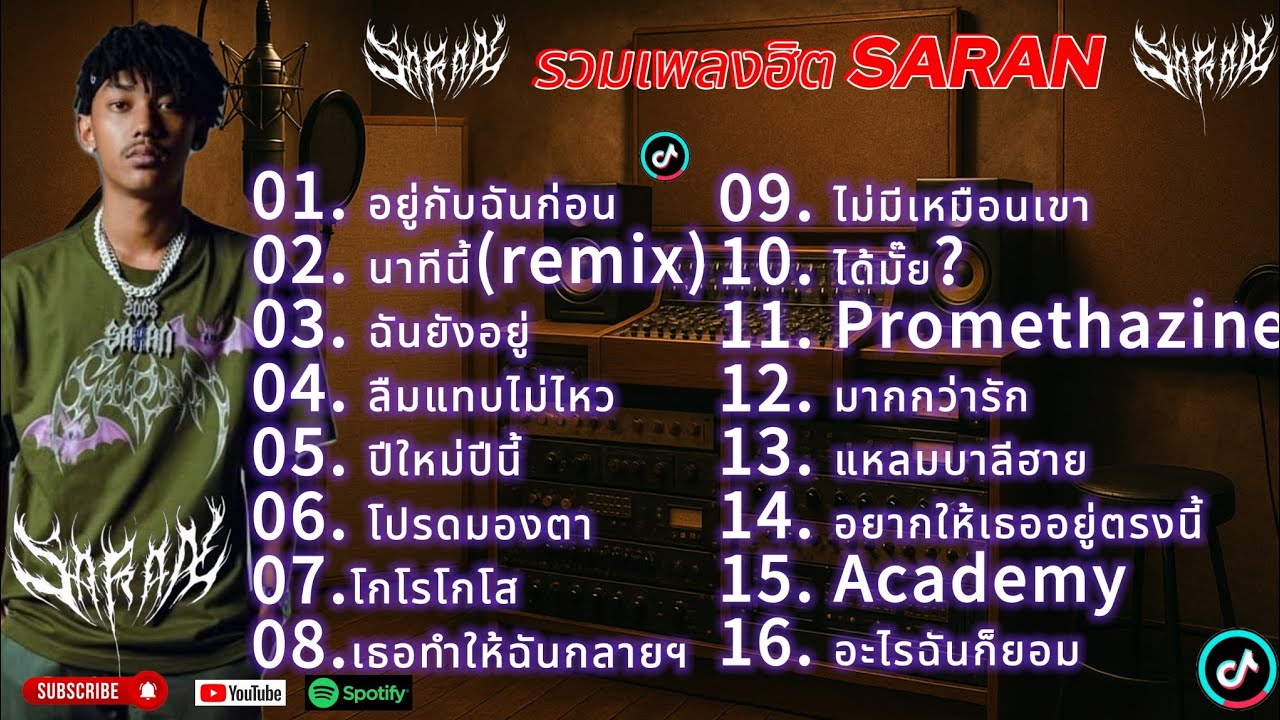 รวมเพลงฮิต SARAN ( ยังฟังอยู่ , อยู่กับฉันก่อน , นาทีนี้remix , ฉันยังอยู่ )