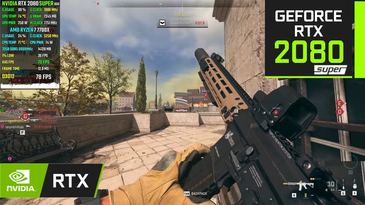 Call of Duty : Warzone 2 Season 4 : RTX 2080 SUPER 8GB (2K Maximum Settings)