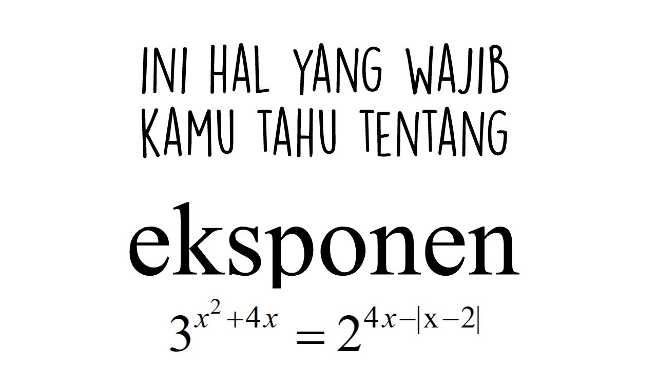 PAHAM Eksponen dan Bentuk Akar dalam 8 MENIT !