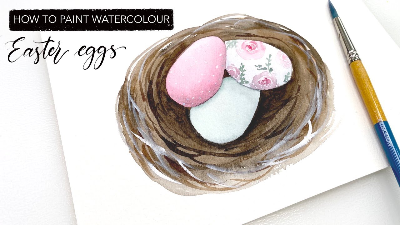 How To Paint Watercolour Easter Eggs