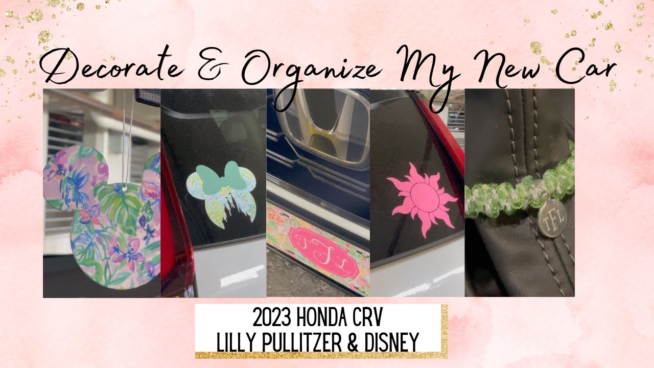 Decorate & Organize My New Car With Me | 2023 Honda CRV Tour | Lilly Pulitzer & Disney Theme