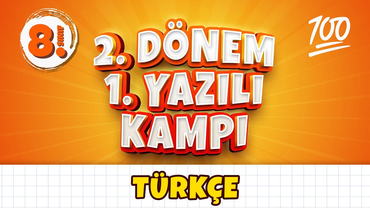 8. Sınıf Türkçe 2. Dönem 1. Yazılı Kampı 📝 #2024
