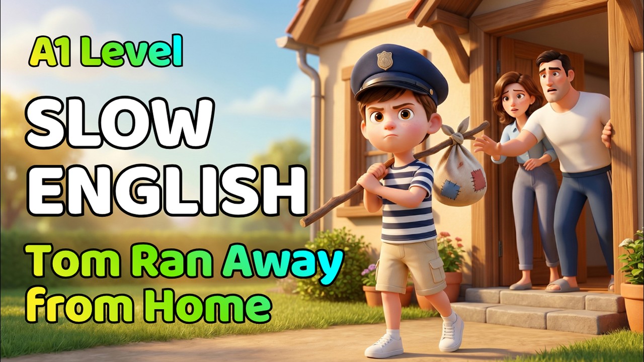 Tom Ran Away from Home | English Listening Practice for Beginners (A1 - A2 Level)