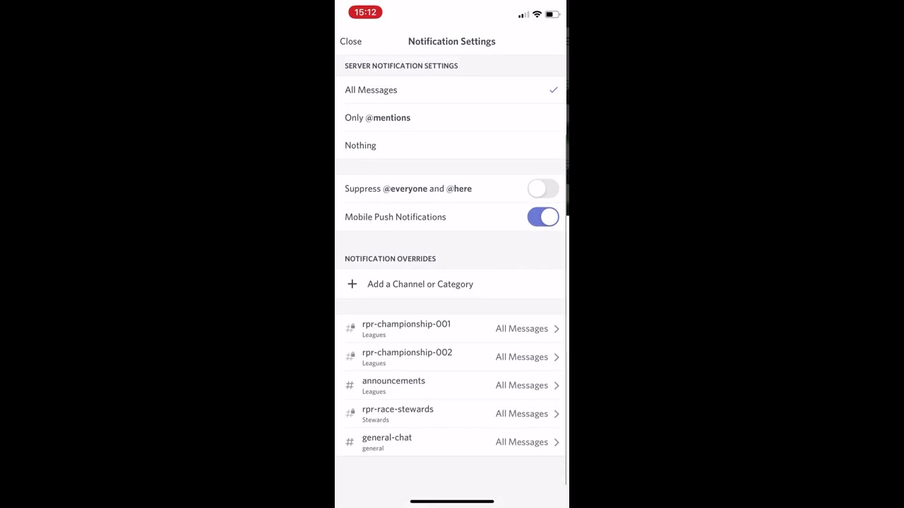 How to change Discord Notification Settings