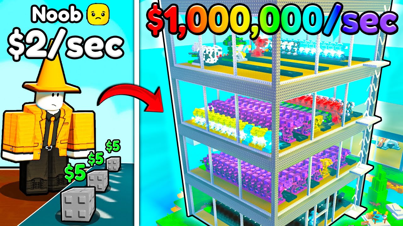 Я прошел путь от нуба до миллиардера в Roblox My Tycoon!
