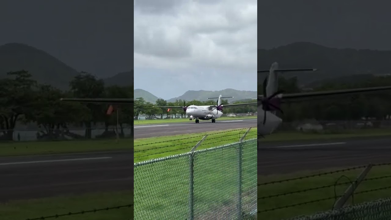 Caribbean Airlines ATR600 departure. #caribbeanairlines #stlucia #aviation #avgeek #aviationlovers
