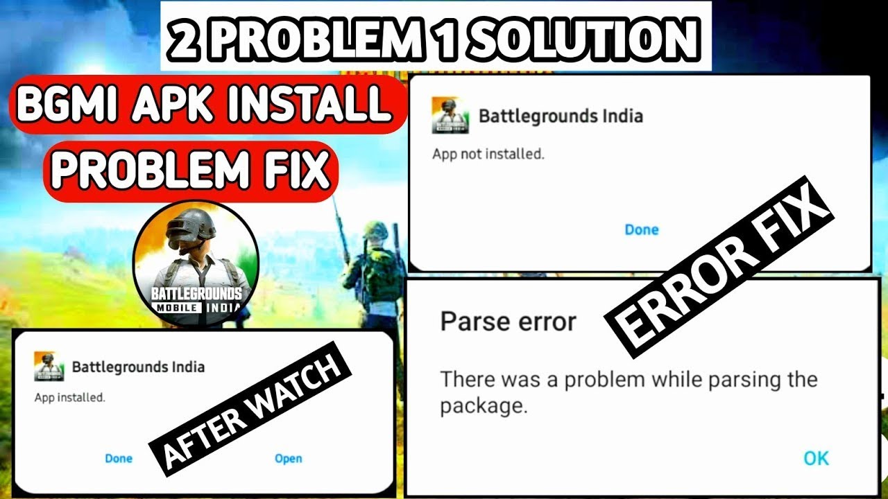 BGMI App Not Installed Problem Fix| BGMI Apk Not Installed|Parsing Error For Bgmi |Bgmi Apk Not Open