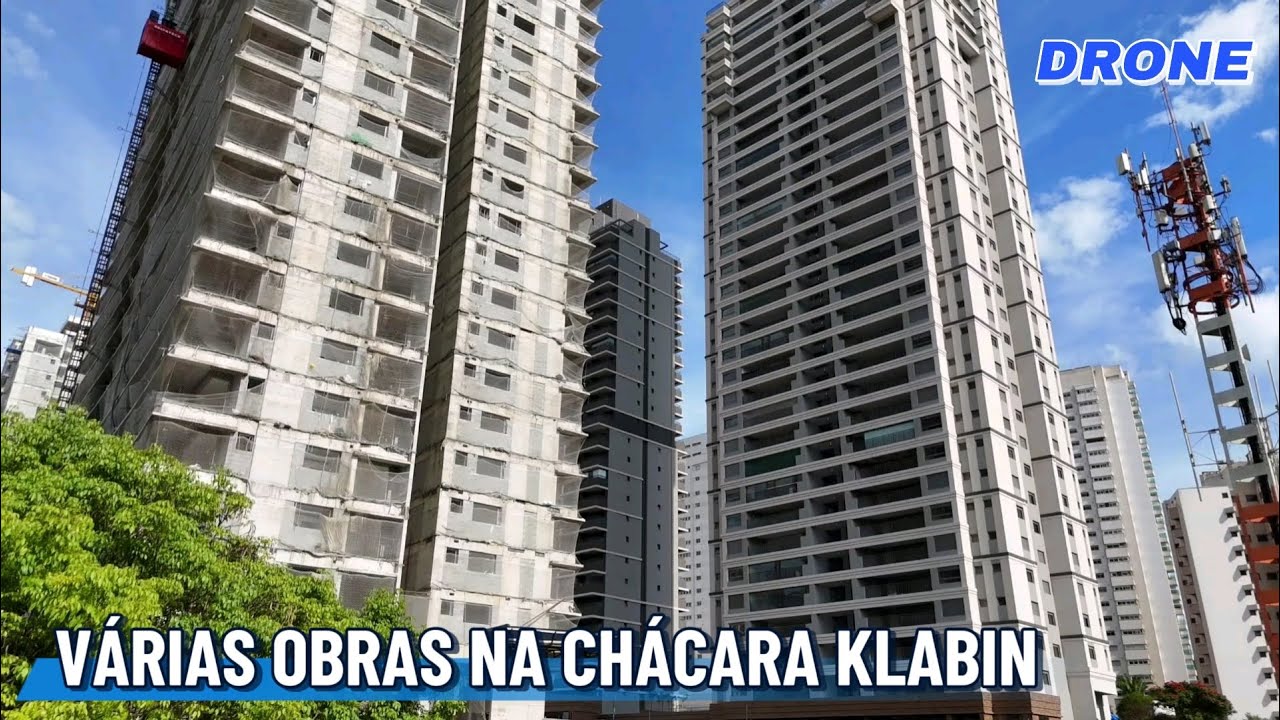 Obras por todos os lados! Drone na Ch&aacute;cara Klabin e arredores da Est. Santos-Imigrantes - S&atilde;o Paulo